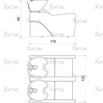 Мойка парикмахерская FLATIRON 2P
