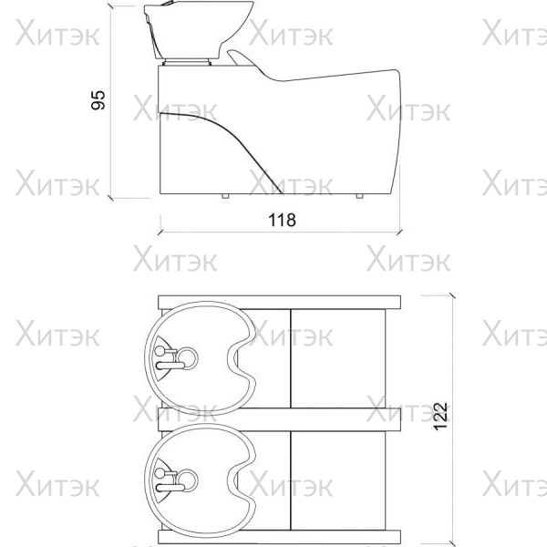 Мойка парикмахерская FLATIRON 2P