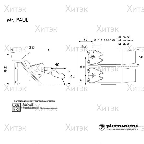 Мойка парикмахерская Mr. PAUL WASH