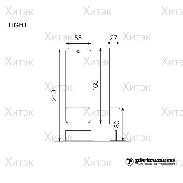 Зеркало парикмахерское LIGHT-MSL