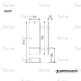 Зеркало парикмахерское LIGHT-MSL