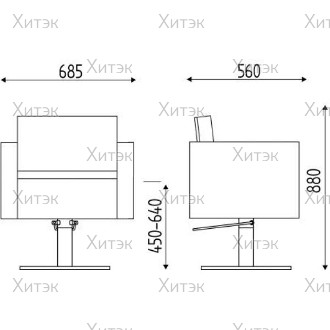 Кресло парикмахерское SQUARE