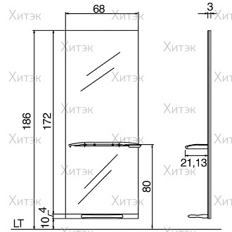 Зеркало парикмахерское ALIFAX