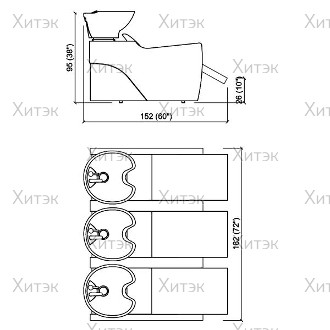 Мойка парикмахерская FLATIRON E 3P