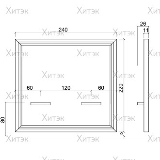 Зеркало парикмахерское OTELLO INFINITE (240)