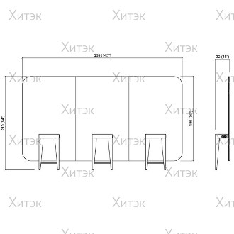Зеркало парикмахерское MADISON INFINITE 3P