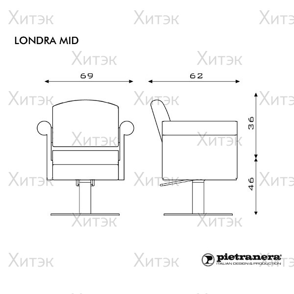 Кресло парикмахерское LONDRA MID