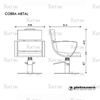 Кресло парикмахерское COBRA METAL