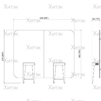 Зеркало парикмахерское MADISON INFINITE 2P