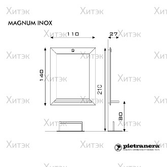 Зеркало парикмахерское MAGNUM INOX