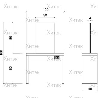 Зеркало парикмахерское JADBAR Rectangular shape mirror 2P